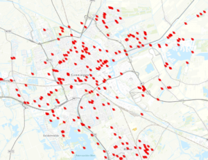 Japanse Duizendknoop in Groningen - interactieve kaart